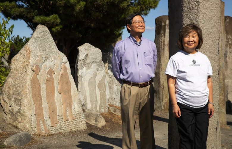 Lihuang Wung, left, and Theresa Pan Hosley led the planning and construction of the Chinese Reconciliation Park and the Tacoma Chinese community’s efforts to educate the community about their history.

Thursday August 19, 2021. 217994