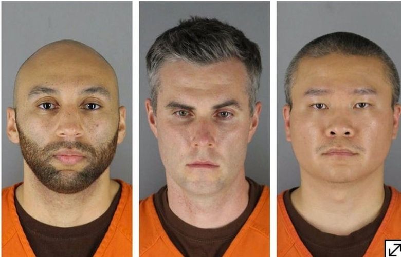 From left, former Minneapolis police officers J. Alexander Kueng, Thomas Lane and Tou Thao. (Hennepin County Sheriff’s Office/TNS) 40947998W 40947998W