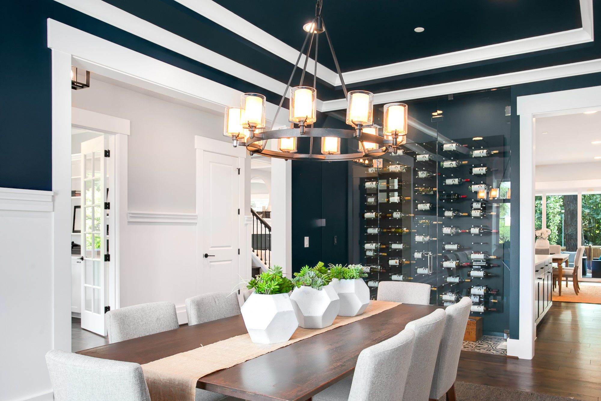 Dining room 2025 with wine wall