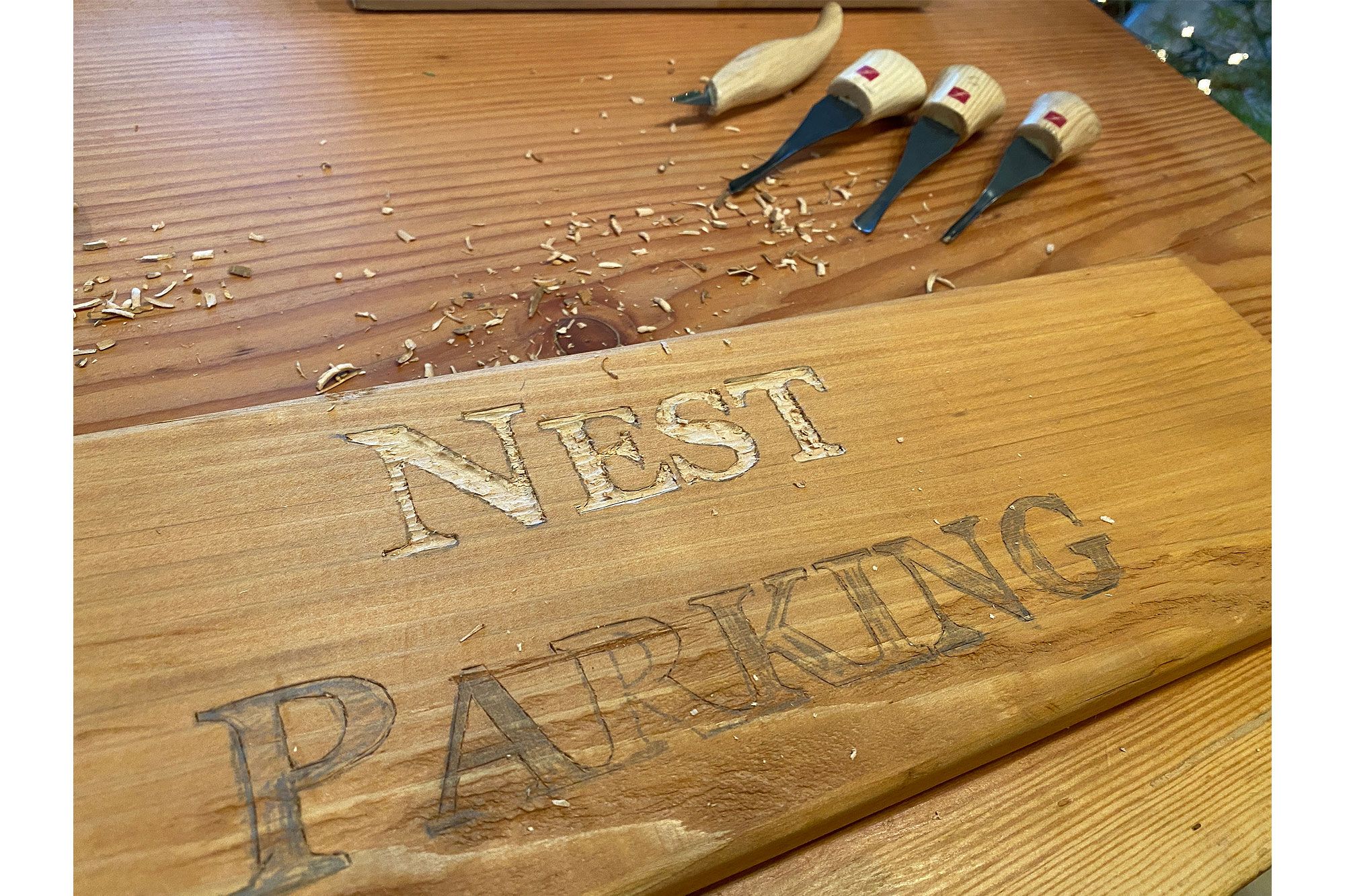 Wood deals carving signs