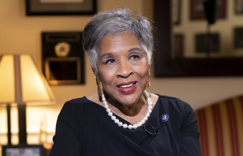 Rep. Joyce Beatty, D-Ohio, speaks during an interview with the Associated Press on Capitol Hill in Washington, Tuesday, Feb. 8, 2022. A senior Republican lawmaker has apologized for using an expletive when Beatty asked him to put his mask on while in the Capitol. The Ohio Democrat says Rep. Hal Rogers of Kentucky told her to “kiss his ass†during an altercation on the way to vote Tuesday. Beatty says Rogers, who has served in Congress since 1981, poked her in her back before using the expletive. (AP Photo/J. Scott Applewhite) DCSA116 DCSA116
