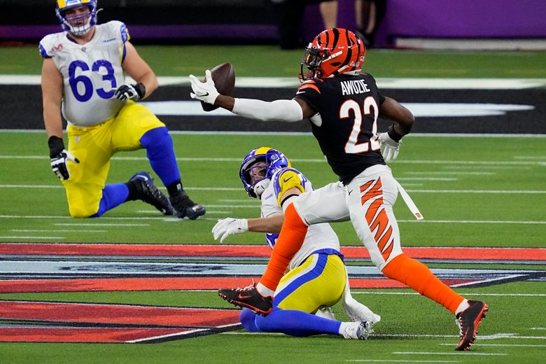 Cincinnati Bengals cornerback Chidobe Awuzie (22) celebrates after