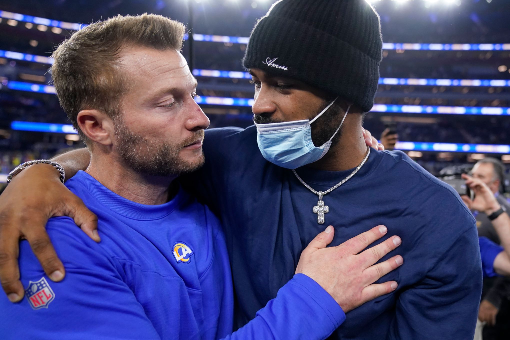 Odell Beckham, Robert Woods share special moment after Super Bowl