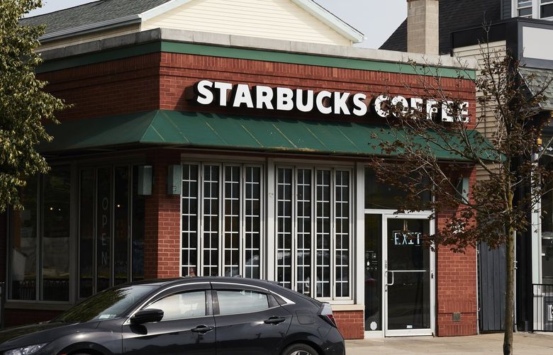 A Starbucks store on Elmwood Avenue in Buffalo, N.Y. on Aug 29, 2021. Union supporters were skeptical that 10 workers at the store had asked to scale back their hours. (Mustafa Hussain/The New York Times) XNYT180 XNYT180