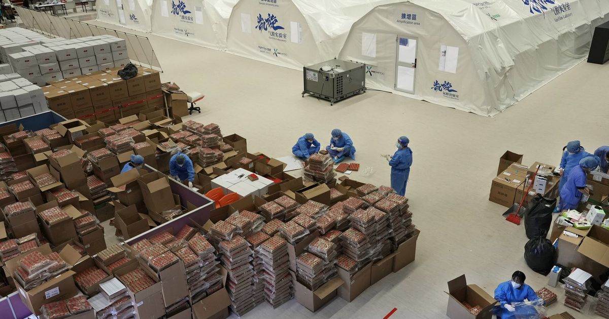 AP PHOTOS: Inflatable labs in Hong Kong for mass COVID tests | The ...