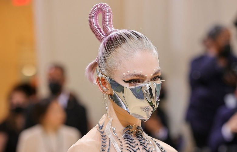 Grimes attends The 2021 Met Gala Celebrating In America: A Lexicon Of Fashion at Metropolitan Museum of Art on Sept. 13, 2021, in New York. (Theo Wargo/Getty Images/TNS) 42245964W 42245964W