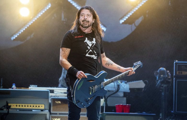 Dave Grohl of the Foo Fighters performs at the Innings Festival at Tempe Beach Park on Saturday, Feb, 26 2022, in Tempe, Ariz. (Photo by Amy Harris/Invision/AP)