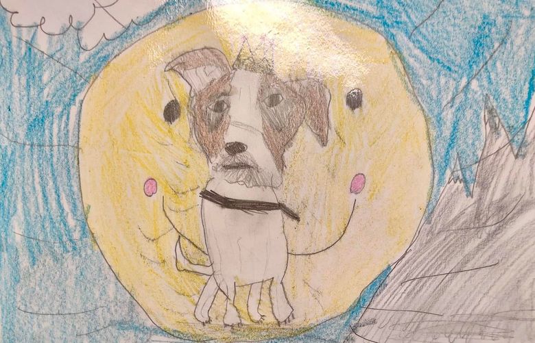 A letter a second-grade student wrote about a rescue dog named Sunday Special. MUST CREDIT: St. Michael’s Episcopal School and Richmond Animal Care and Control
