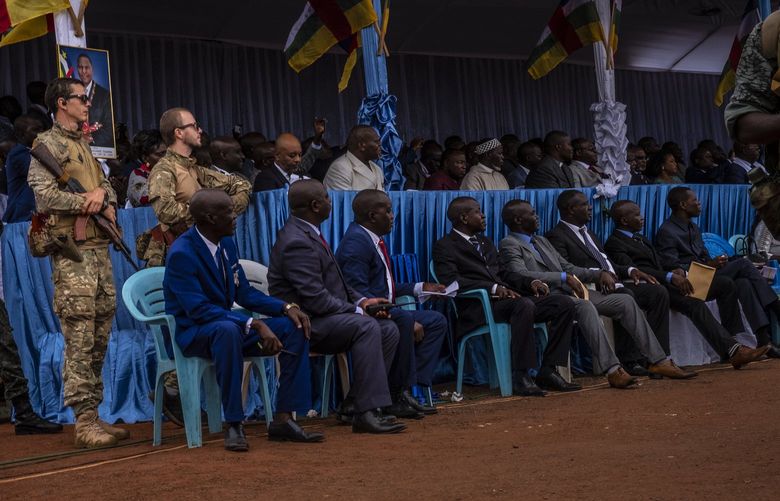 FILE – Mercenaries from the Wagner Group in Bangui, Central African Republic, on May 1, 2019. The private Russian military force, which has close ties to President Vladimir Putin and has been used in war zones across the world, is expanding its presence in Ukraine. (Ashley Gilbertson/The New York Times) XNYT76 XNYT76