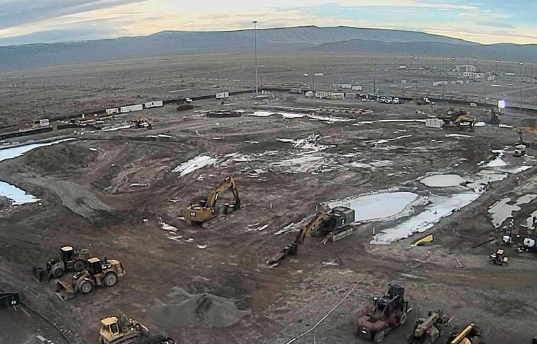 This current photo of the Hanford site shows the Plutonium Finishing Plant after demolition.
Photo courtesy of CH2M HILL Plateau Remediation Company