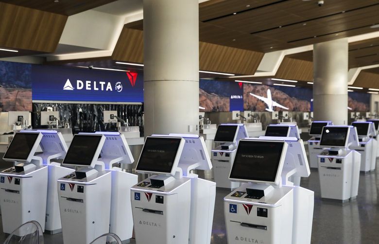 Delta Air Lines unveils a new $1.9-billion Terminal 3 at Los Angeles International Airport on Tuesday, March 29, 2022, in Los Angeles. (Irfan Khan/Los Angeles Times/TNS)