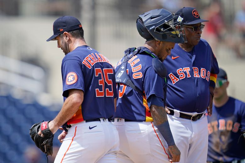 Astros ace Justin Verlander pulled from start after three innings