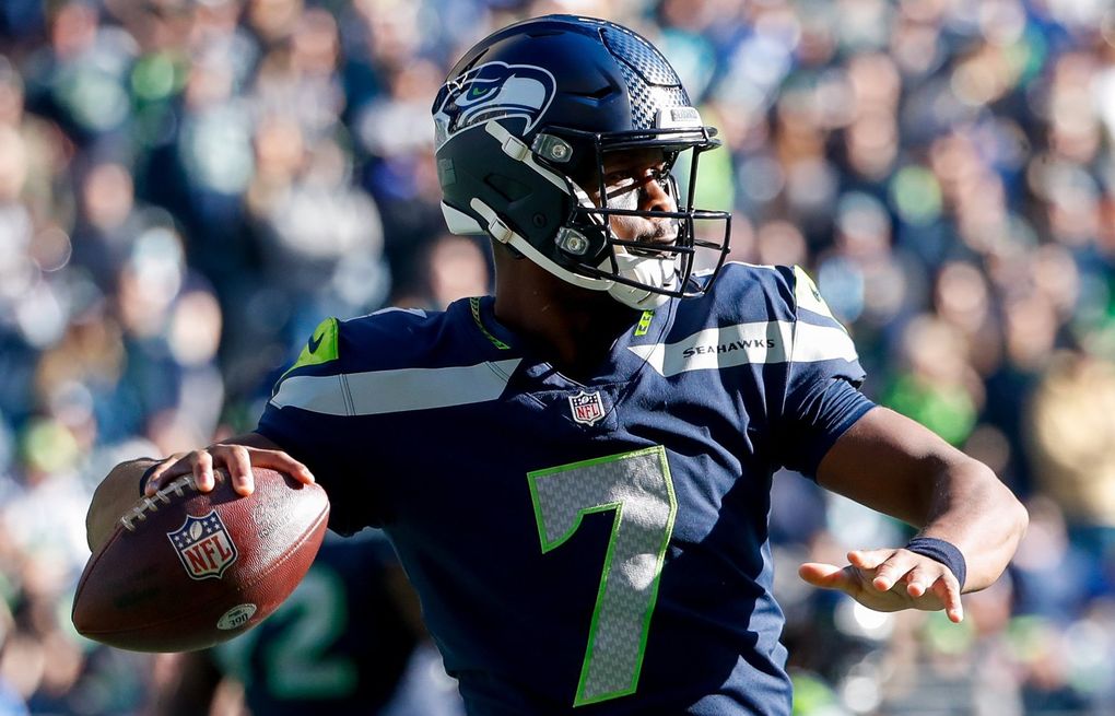 Seattle Seahawks quarterback Geno Smith passes the ball during an