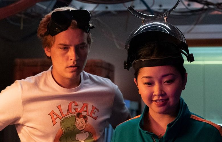 Cole Sprouse as Walt and Lana Condor as Sophie in “Moonshot.”