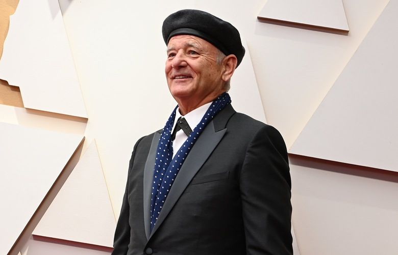 FILE – Bill Murray at the 94th Academy Awards in Hollywood, Calif., March 27, 2022. A complaint about “inappropriate behavior” by the actor Bill Murray has led Searchlight Pictures to suspend production of “Being Mortal,” a movie that was written and is being directed by Aziz Ansari, according to a person working on the production. (Hunter Abrams/The New York Times) XNYT244 XNYT244