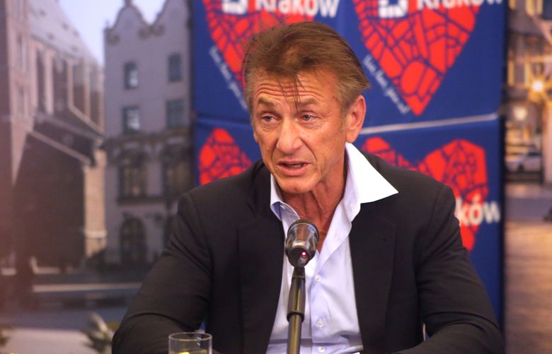 Recently appearing on Fox News, actor/activist Sean Penn, seen here during a press conference in Warsaw, Poland, on March 23, expressed his concern for "how divided things are."