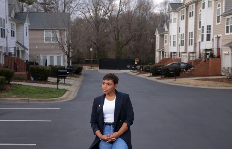  Keri Miller is the treasurer of the homeowners association in her Charlotte neighborhood, which had seen rise in corporate-owned homes turned to rentals before she and other members of the association stepped in with new rules. (Travis Dove for The Washington Post)