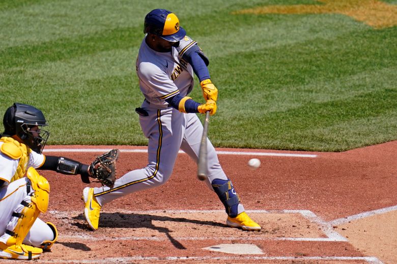 Andrew McCutchen, designated hitter for the Milwaukee Brewers last