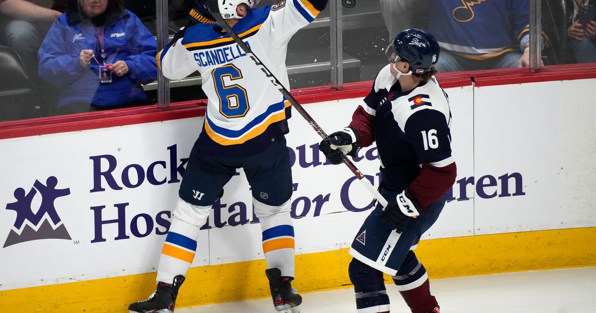 Avs beat Blues 5-3, match team record for points in season