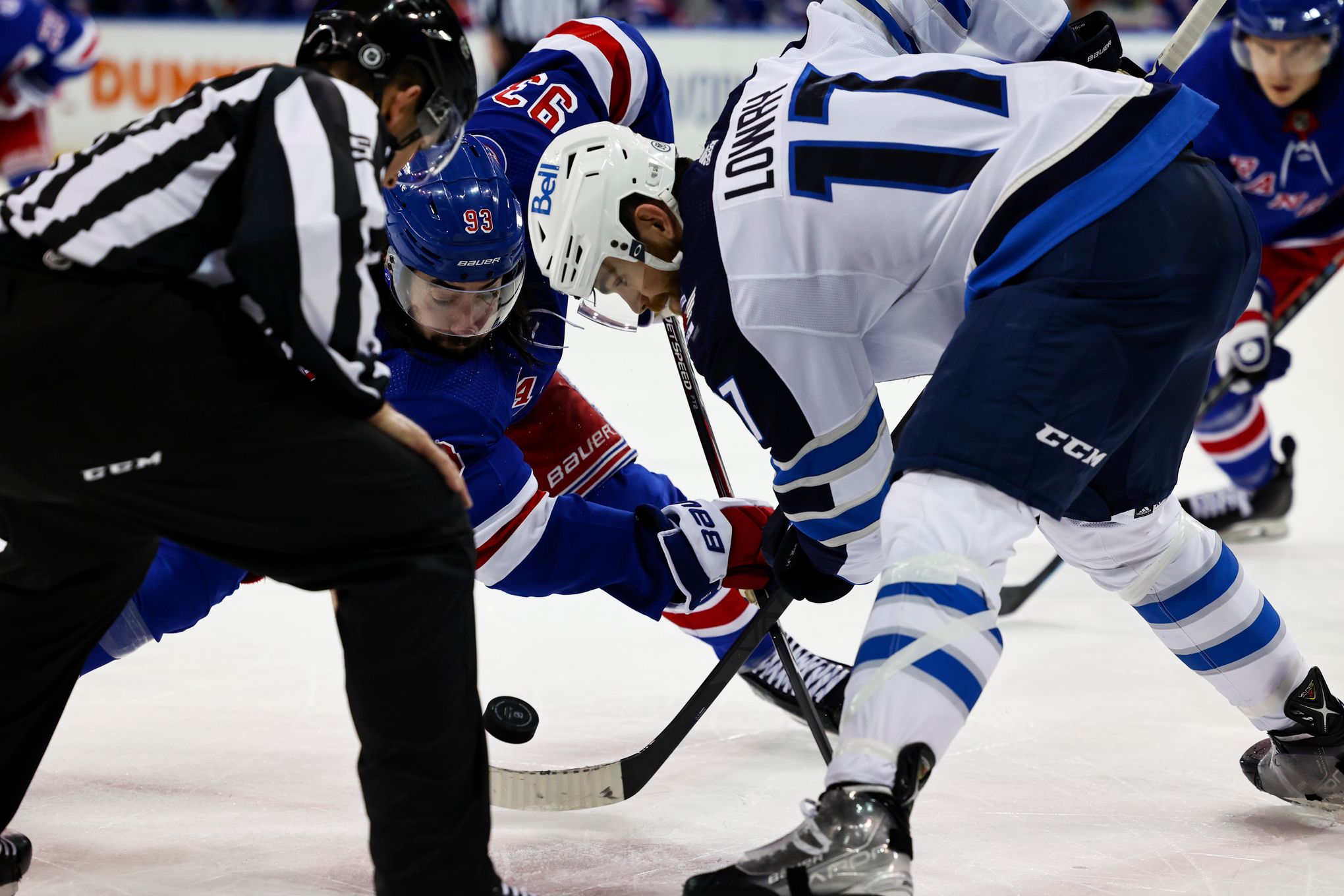 Scheifele scores twice as Jets beat Rangers in season opener