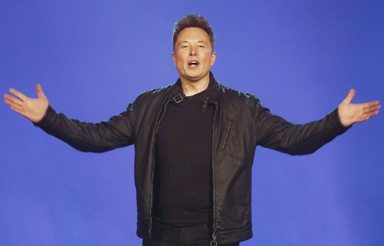 FILE – Tesla CEO Elon Musk introduces the Cybertruck at Tesla’s design studio Thursday, Nov. 21, 2019, in Hawthorne, Calif. Musk has laid out some bold, if still vague, plans for transforming Twitter into a place of â€œmaximum fun!â€ once he buys the social media platform for $44 billion and takes it private. (AP Photo/Ringo H.W. Chiu, File) NYSB522 NYSB522