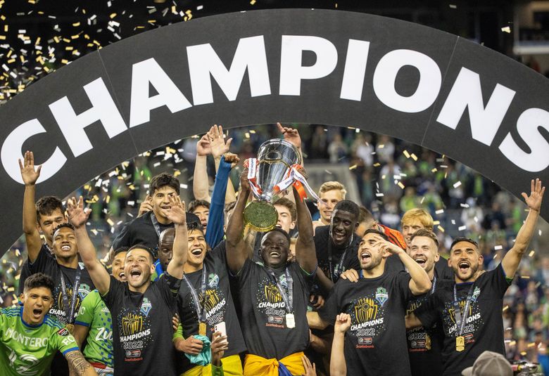 The Seattle Sounders defeated Pumas 3-0 to win the CONCACAF Champions League on Wednesday at Lumen Field. (Dean Rutz / The Seattle Times)