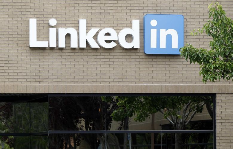 FILE – In this May 8, 2014, file photo,  LinkedIn headquarters in Mountain View, Calif.  (AP Photo/Marcio Jose Sanchez, File) 