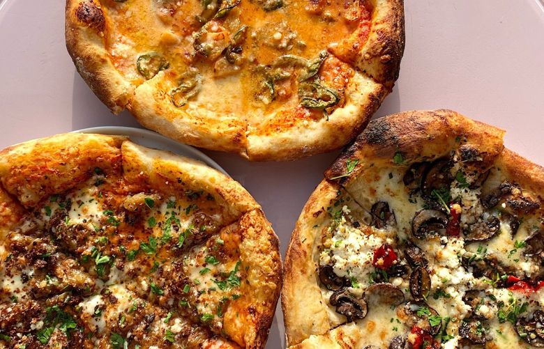 The wild shroom, sweet n sassy and French onion are some of the pies at Pizza Queen’s pop up, hosted in Alexandra’s Macarons in the Central District. No matter which pizza you choose, the crust, bubbly and bronzed, is a constant.