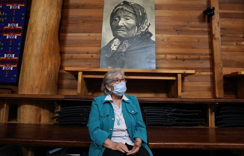 Cecile Hansen, chairwoman of the Duwamish Tribe, in their longhouse with a portrait of Princess Angeline, is seeking federal recognition with the filing of a new lawsuit. Princess Angeline was the eldest daughter of Chief Seattle.
The Duwamish and other federally-recognized tribes are in a conflict over who are the “real” Duwamish.
Friday March 25, 2022 219369