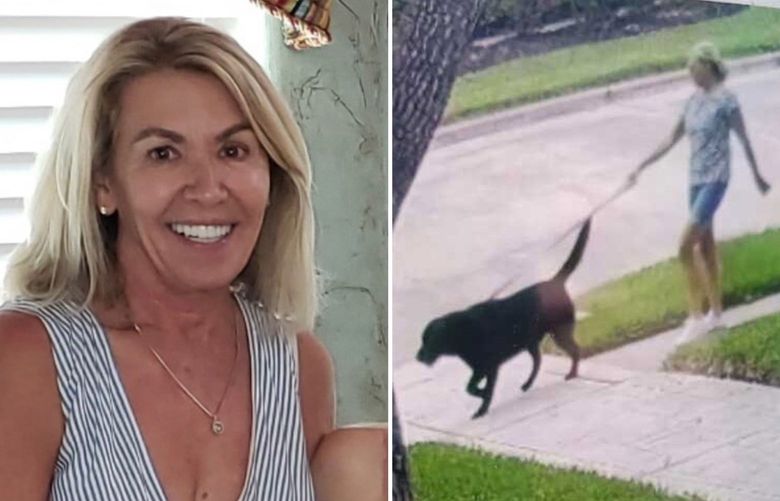 Sherry Noppe and her dog went missing on May 3, authorities said. For days, a group of volunteers and rescuers searched nearby areas with thermal drones. MUST CREDIT: Courtesy of Harris County Precinct 5.