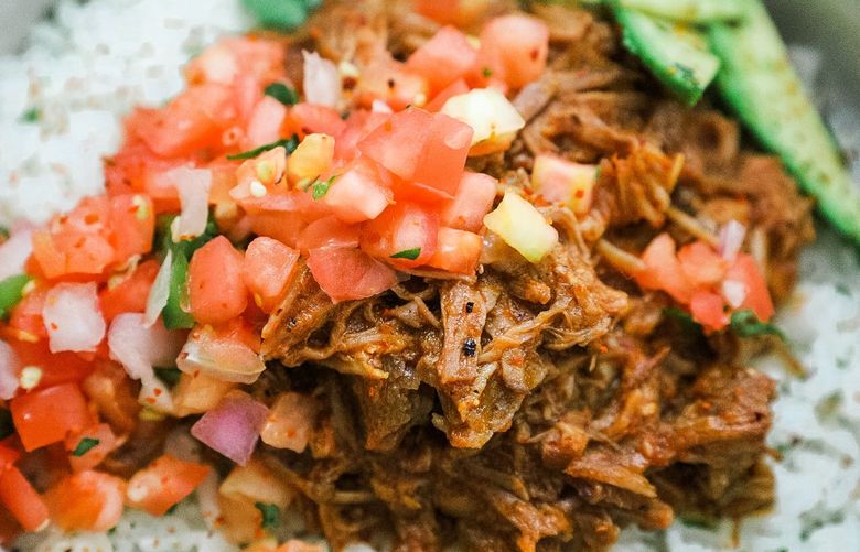 Use the drippings and the roasting liquid from this pulled pork recipe to make a homemade barbecue sauce.