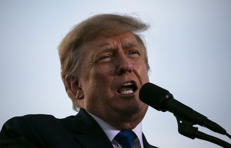 FILE – Former President Donald Trump speaks in Delaware, Ohio, on April 23, 2022. After his term ended, Trump took 15 boxes from the White House to his home at Mar-a-Lago. They were later returned, but some items in them were found to be classified. (Maddie McGarvey/The New York Times) XNYT73 XNYT73