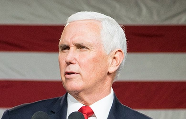 U.S. Vice President Mike Pence speaks during a visit to Rock Springs Church to campaign for GOP Senate candidates  on Jan. 4, 2021, in Milner, Georgia. (Megan Varner/Getty Images/TNS) 47768603W 47768603W
