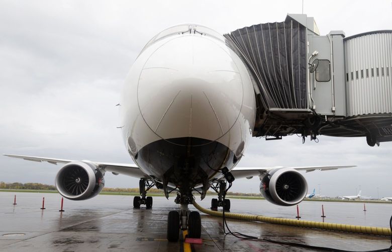 An Air Canada Boeing 787 Dreamliner at Montreal-Pierre Elliott Trudeau International Airport (YUL) in Montreal, Quebec, Canada, on Tuesday, Oct. 26, 2021. Air Canada is scheduled to release earnings figures on November 2. Photographer: Christinne Muschi/Bloomberg