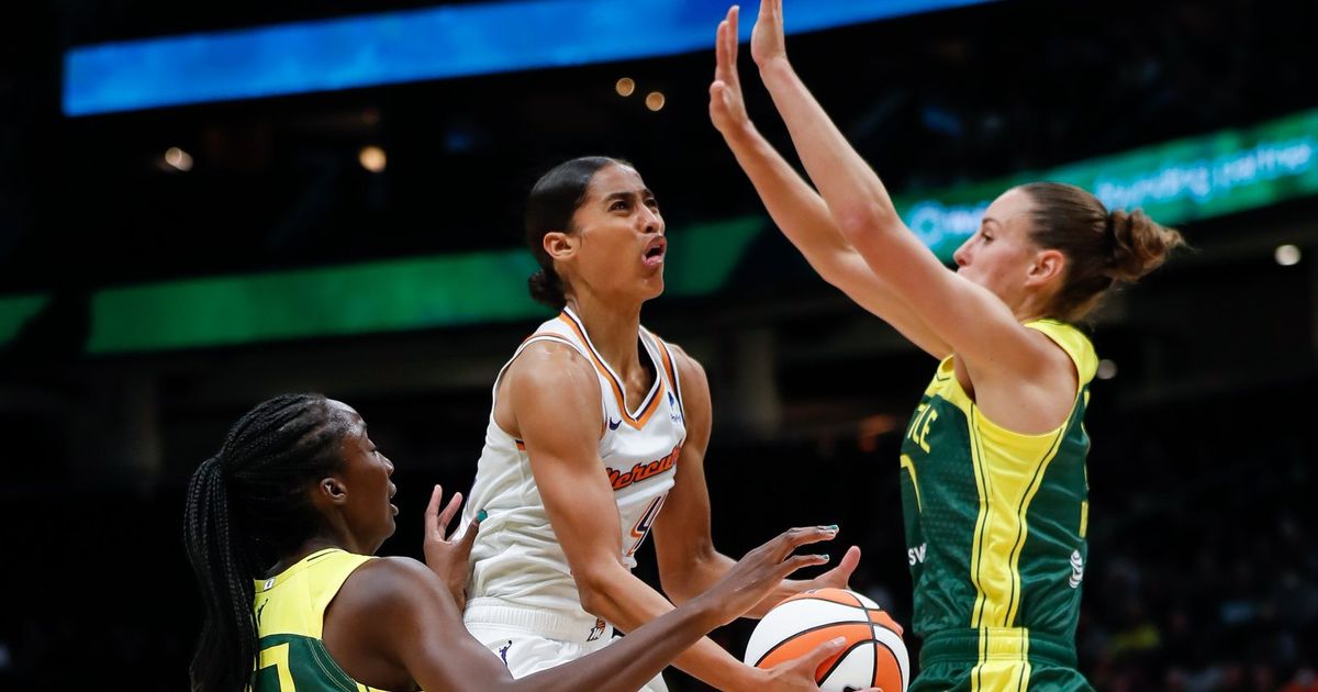 COVID-depleted Storm, missing Breanna Stewart, lose to Mercury once again – The Seattle Times