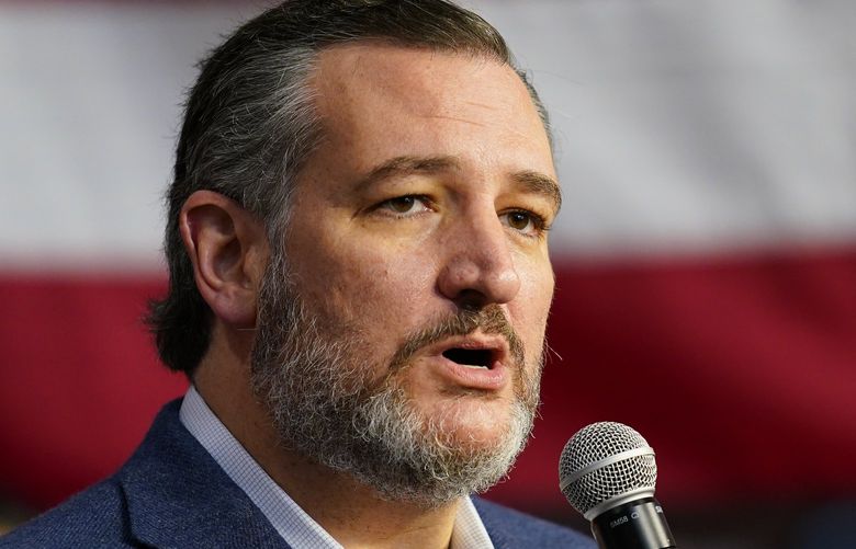 Sen. Ted Cruz, R-Texas speaks at a David McCormick Republican candidate for U.S. Senate in Pennsylvania campaign event in Lititz, Friday, May 13, 2022. (AP Photo/Matt Rourke)