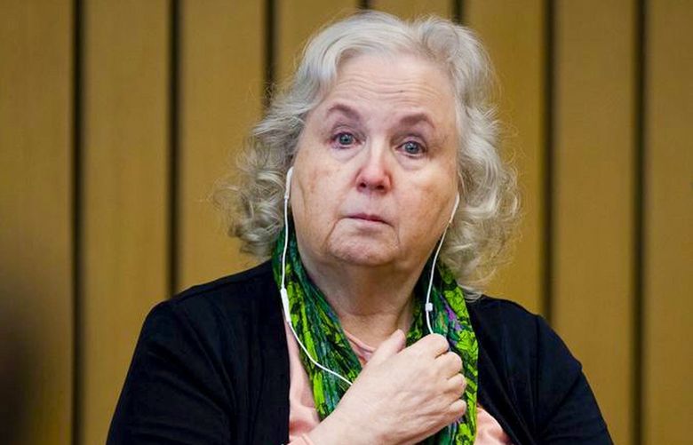 Nancy Crampton Brophy was cross-examined in her trial on Tues., May 17, 2022.  Crampton Brophy is accused of killing Dan Brophy, her husband, at the Oregon Culinary Institute, where he was an instructor, on June 2, 2018. 48221603P