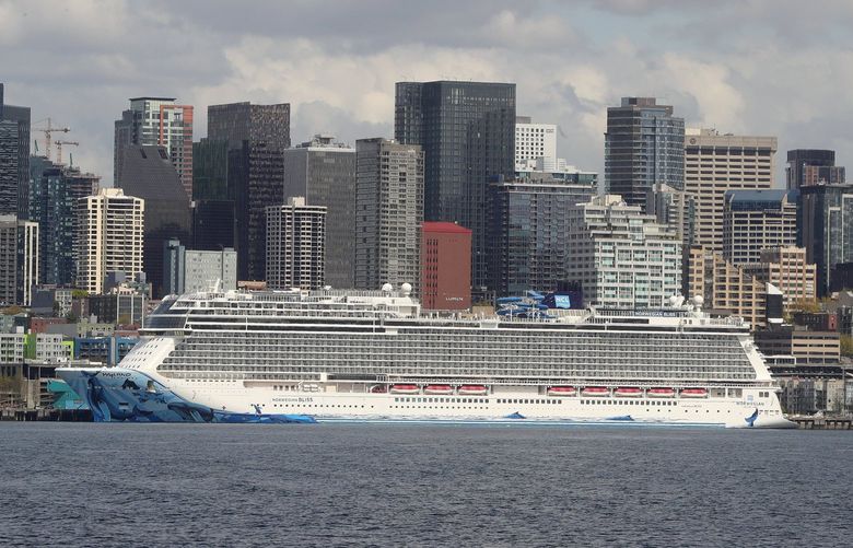 The Cruise Ship Norwegian Bliss sits docked in downtown Seattle after completing its first trip of the season to Alaska, April 30, 2022.

LO LO LO 220294