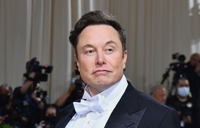 Elon Musk arrives for the 2022 Met Gala at the Metropolitan Museum of Art on May 2, 2022, in New York. (Angela Weiss/AFP via Getty Images/TNS) 48321506W 48321506W