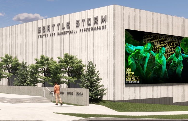Renderings of the Storm’s Center for Basketball Performance in Seattle’s Interbay neighborhood, planned to open in 2024.