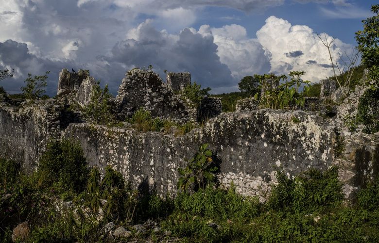 The ruins of Dion, a French coffee plantation that relied on slave labor during the 1700s, in Haiti, Sept. 18, 2021. Saint-Domingue, as Haiti was then known, made many French families fabulously rich. After the modern worldâ€™s first successful slave revolution in 1791, France made generations of Haitians pay for their freedom â€” in cash. (Federico Rios/The New York Times)

 XNYT43 XNYT43
