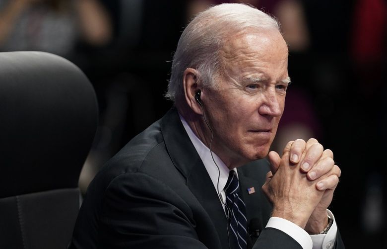 President Joe Biden speaks at the Indo-Pacific Economic Framework for Prosperity launch event at the Izumi Garden Gallery, Monday, May 23, 2022, in Tokyo. (AP Photo/Evan Vucci) JPKS156 JPKS156