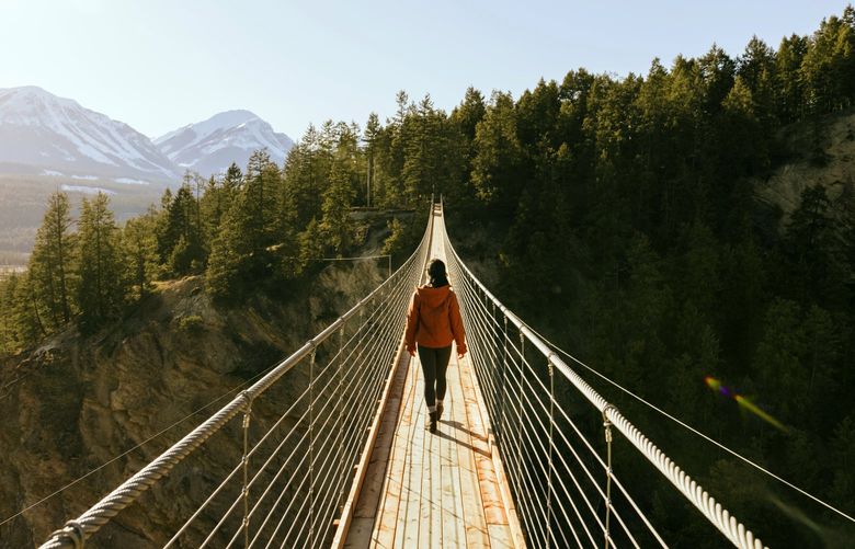 The Golden Skybridge in Golden, B.C., is the highest suspension bridge in Canada.