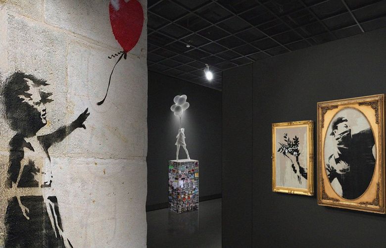 Banksyland,” an unauthorized touring exhibition highlighting the work of Banksy, sets down at AXIS Pioneer Square June 3-16.