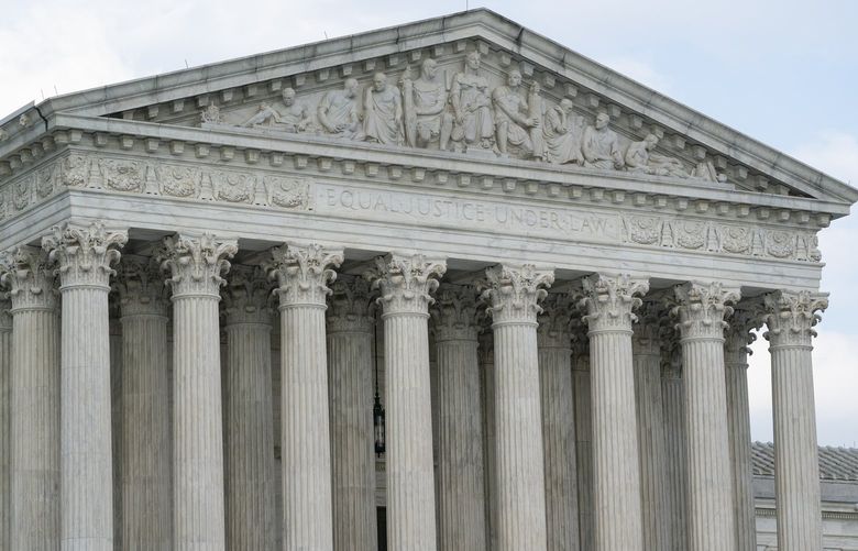 FILE – The U.S. Supreme Court building is shown, May 4, 2022 in Washington. (AP Photo/Alex Brandon, File) DCAB201 DCAB201