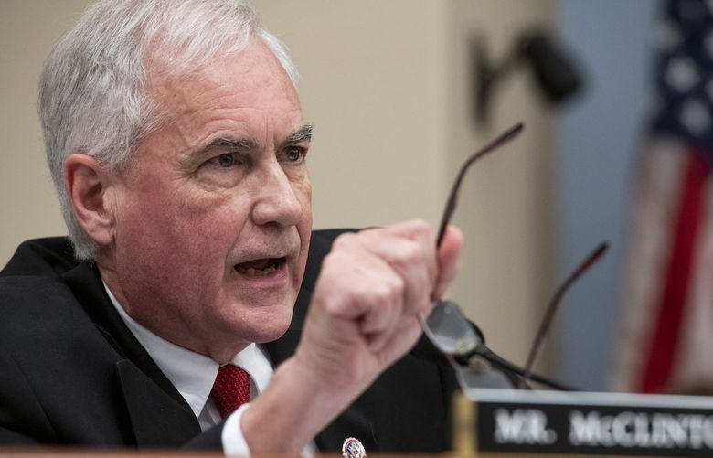 U.S. Rep. Tom McClintock (R-California) questions Office of Management and Budget Director Shalanda Young during a House Committee on the Budget hearing The Presidents Fiscal Year 2023 Budget in the Canon House Office Building on March 29, 2022 in Washington, D.C. (Rod Lamkey/Getty Images/TNS) 49327291W 49327291W
