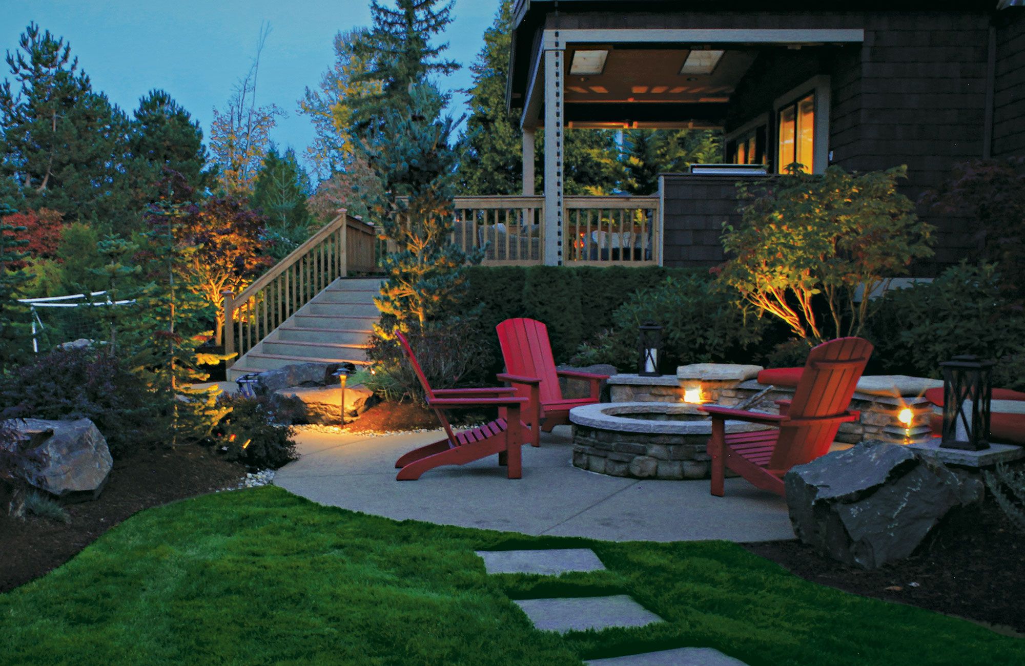 Outdoor lights store for backyard