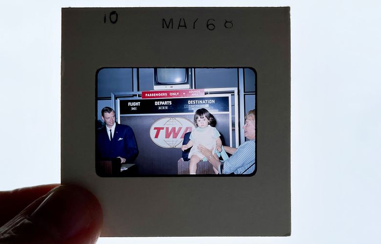 A film slide in New York in April 2022. If you have decades of family history stored on old slides and negatives, you can easily convert those pictures to digital photos. (J.D. Biersdorfer/The New York Times)