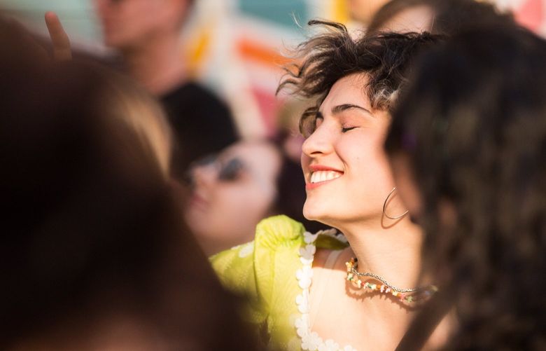 Sarah Barash dances in the crowd at the Capitol Hill Block Party, Friday, July 19, 2019. 210846