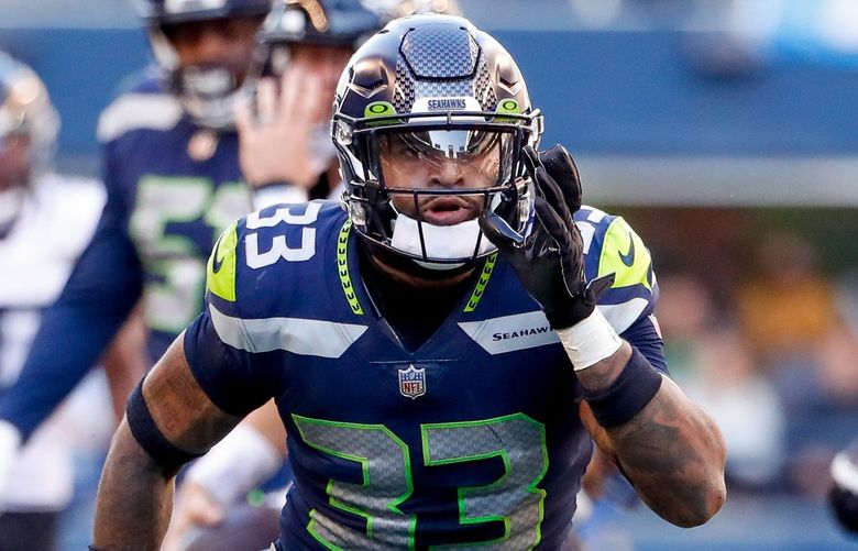 Lumen Field – Seattle Seahawks vs. Jacksonville Jaguars – 103121
Seattle Seahawks safety Jamal Adams celebrates a sack during the fourth quarter Sunday, Oct. 31, 2021, in Seattle. 218686
